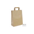 Papieren draagtas bruin vlak handvat 250 stuks 18x8x22cm