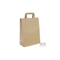 Papieren draagtas bruin vlak handvat 250 stuks 22x11x28cm
