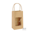 Venster draagtassen bruin gedraaid handvat 25 stuks 12x8x21cm