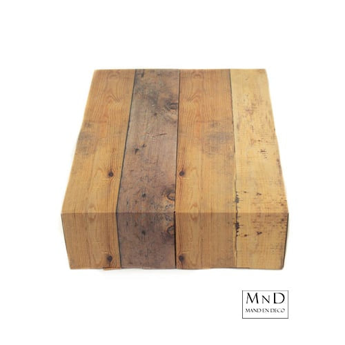Karton 2 Fles Schuif hout 32.5x17x7.8cm
