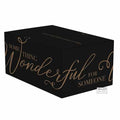 Grote maat Geschenkdoos Wonderful zwart HG 490X390X270mm *aanbieding*