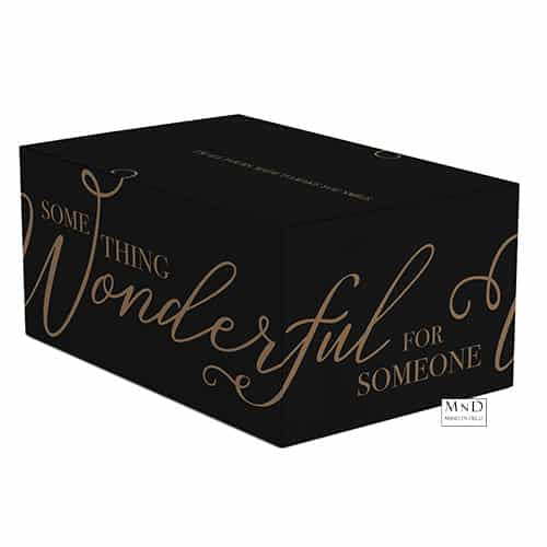 Grote maat Geschenkdoos Wonderful zwart HG 490X390X270mm *aanbieding*