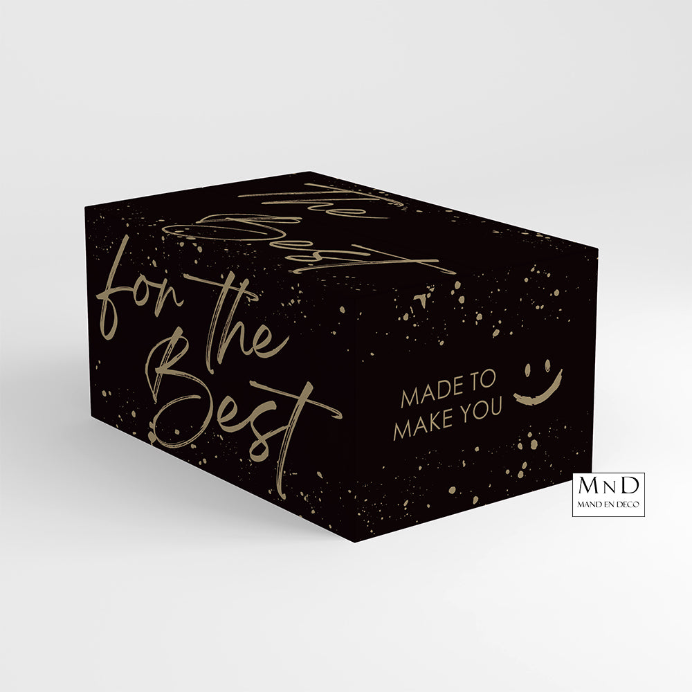 Geschenkdoos The Best Kraft Zwart 39x29x13cm