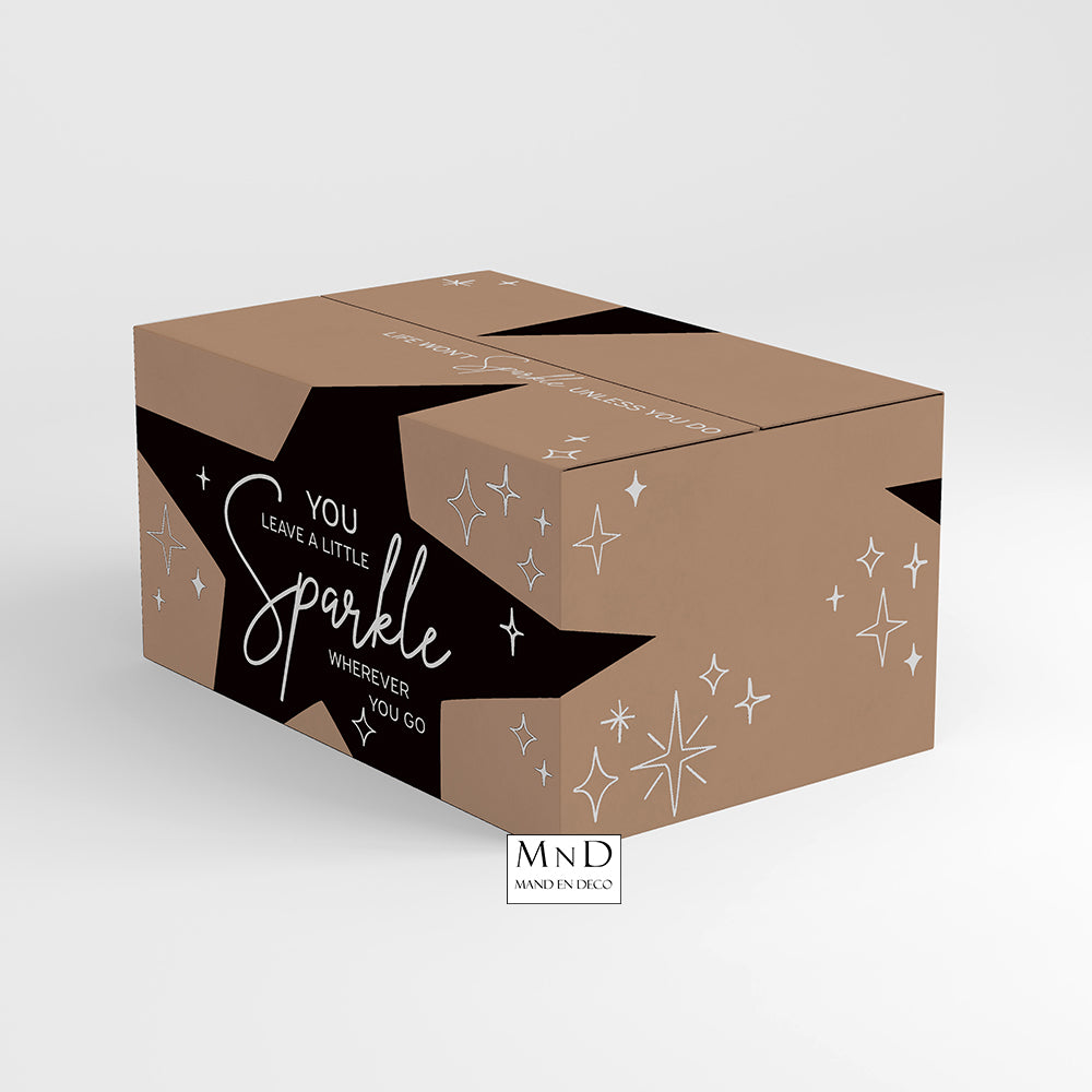 Geschenkdoos Sparkle Zwart 39x29x20cm