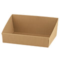 Mand karton L. hogerug kraft 40x32x7-15cm