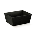 Kartonnen Vierkant Bakje Rib Zwart 17x17x8cm (ondermaat)