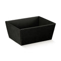 Kartonnen Vierkant Bakje Rib Zwart 21x21x9cm (ondermaat)
