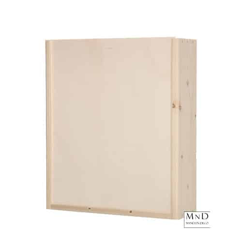 Wijnkist met schuifdeksel 3 fles 33.6x28.2x9cm (Pallet 150st)