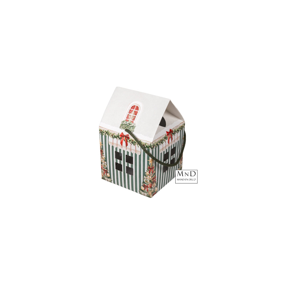 Market Maison huis groen 12x12x11cm