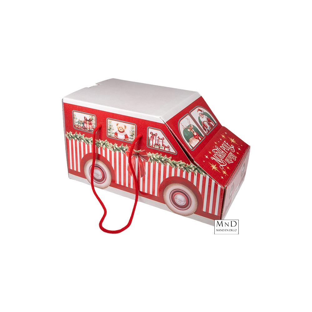 FURGONCINO Market Maison kerstauto 31x15x16cm