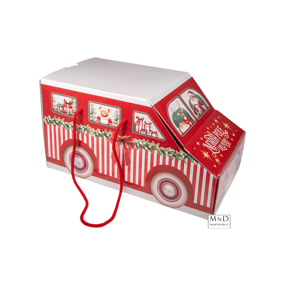 FURGONCINO Market Maison kerstauto 46x25x25,5cm