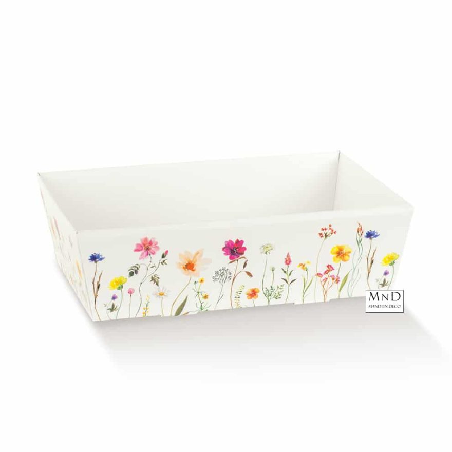 Flowers kartonnen bakje 29x21x9CM