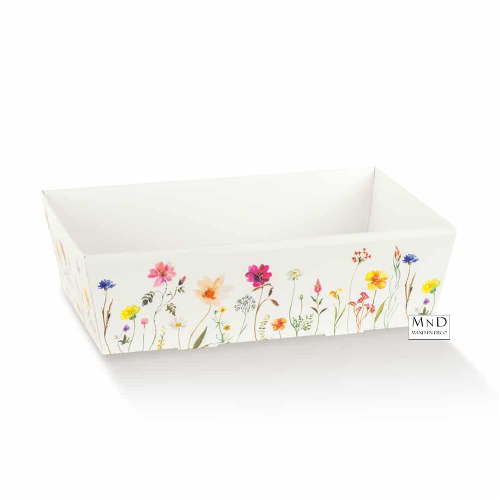 Flowers kartonnen bakje 23x17x8CM