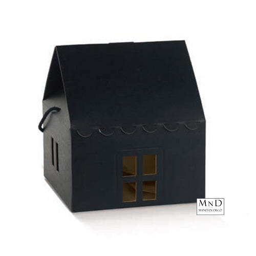 Huis zwart Seta Nero 20x14x14/24cm