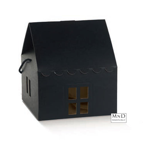 Huis zwart Seta Nero 24.5x24.5x14/24cm