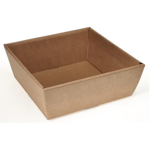 Mand karton vierkant kraft 21x21x9cm