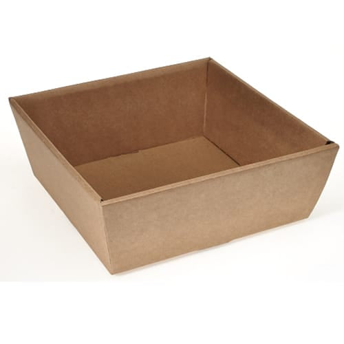 Mand karton vierkant kraft 26x26x10cm