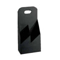 Bierverpakking  zwart voor 2 flessen, karton, draagdoos 13x6.5x29cm