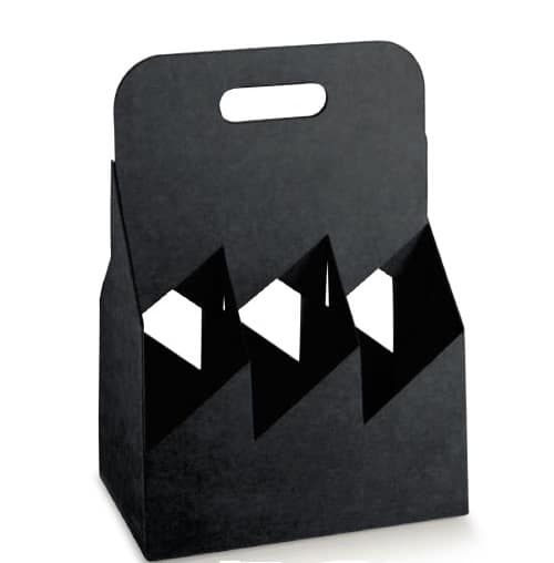 Bierverpakking voor 6 flessen, karton, draagdoos 19,5x13x29cm