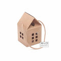 Huisje karton kraft 12x12x11 cm