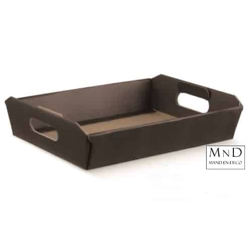 Mand karton Chic Cafe met greep 35x26x8.5cm