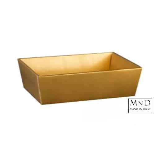 Mand karton goudkleur 23x17x8cm