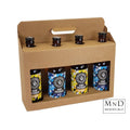 Bierverpakking Pub voor 4 flessen, karton, draagdoos 31x8.5x 27.5cm