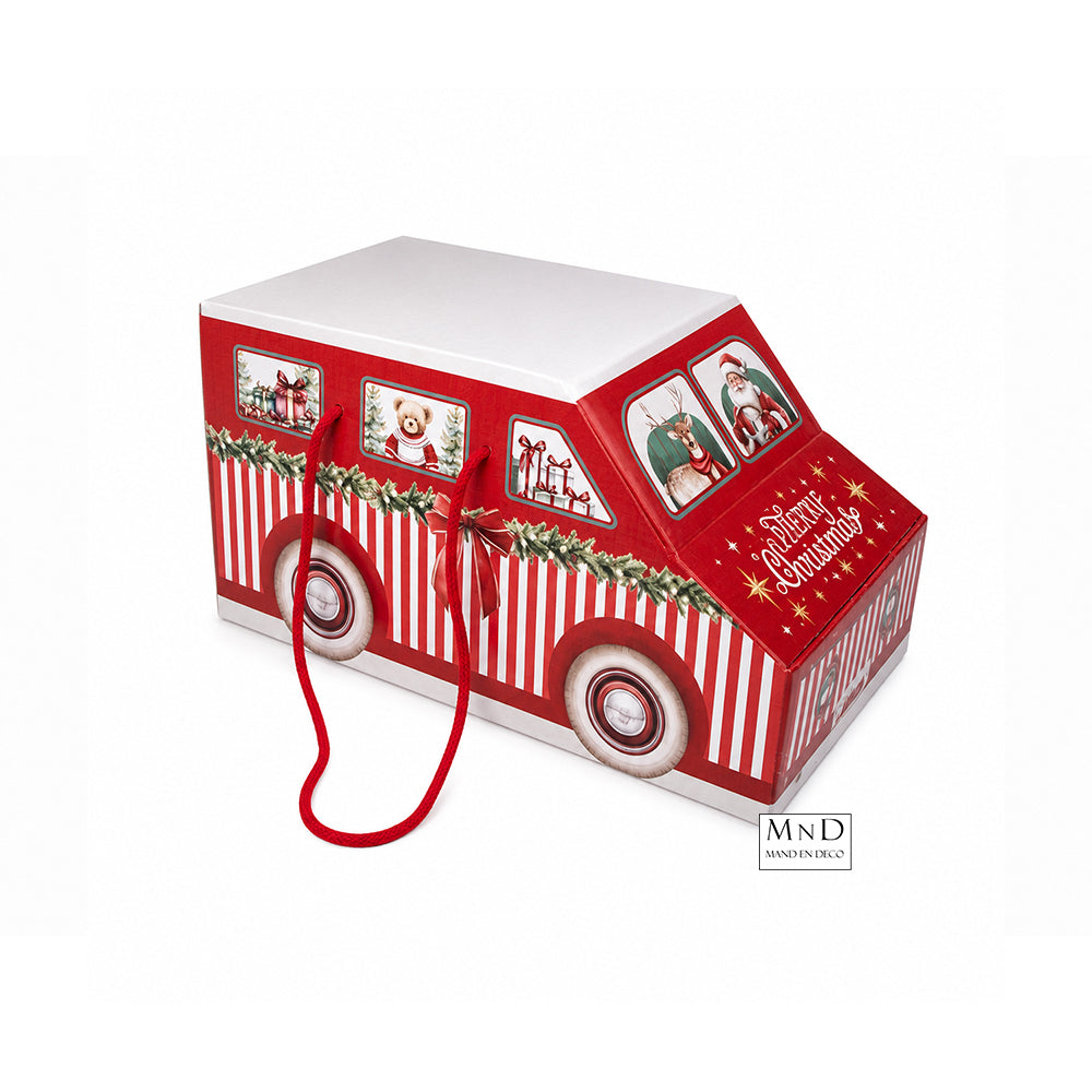 FURGONCINO Market Maison kerstauto 37x20x20,5cm