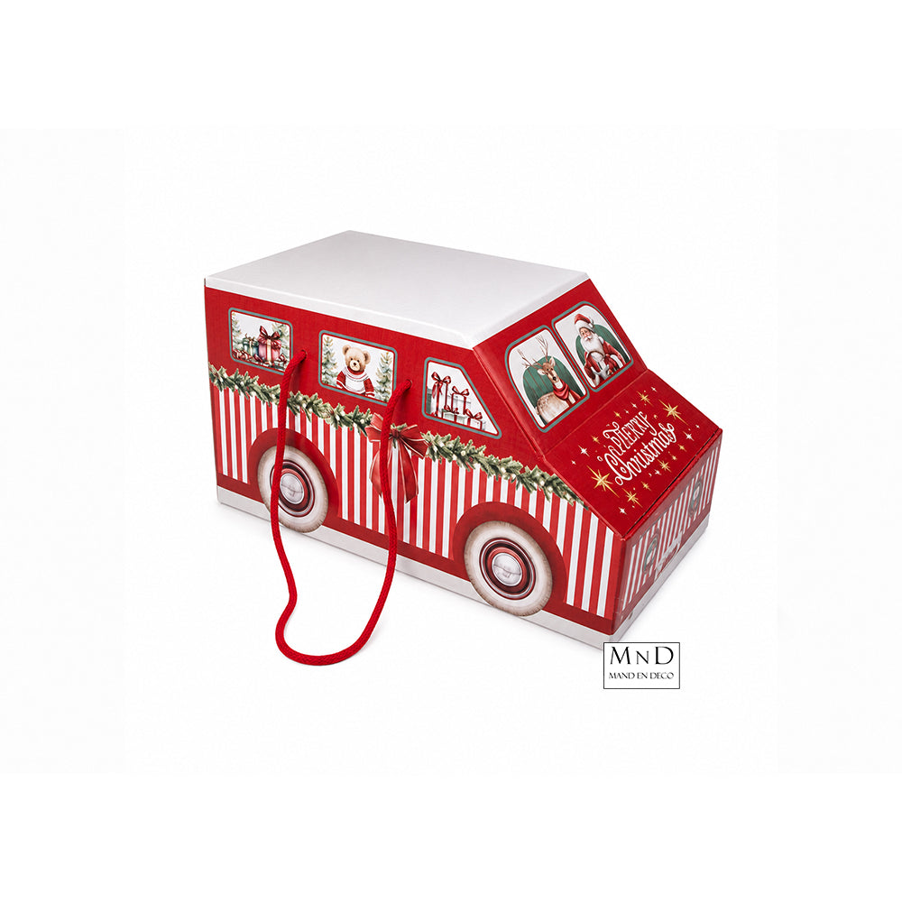 FURGONCINO Market Maison kerstauto 31x15x16cm