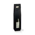Draagdoos 1 fles zwart karton 9x9x38,5cm