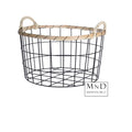 Mand Riko metaal met handvat L 34x18/23cm