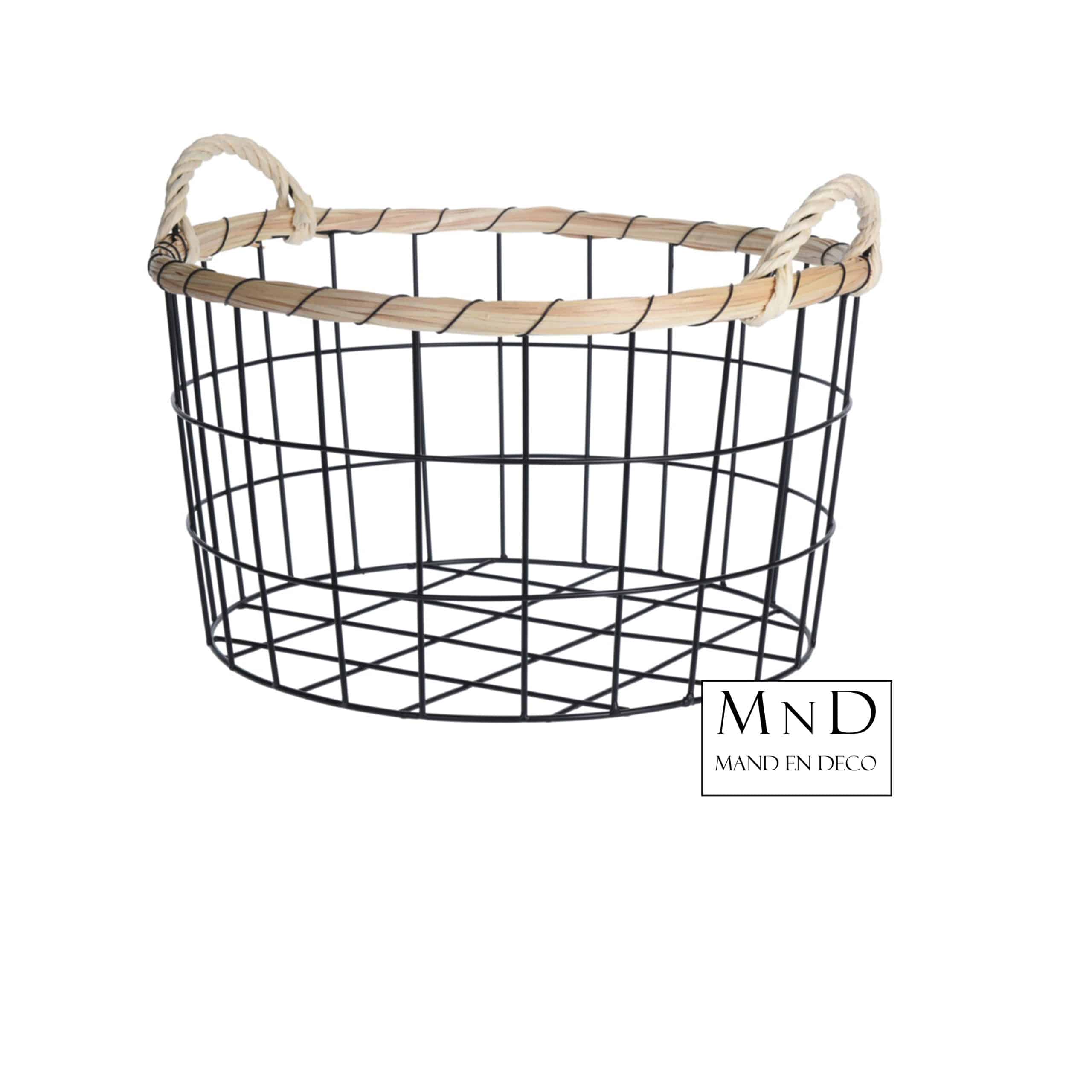 Mand Riko metaal met handvat L 34x18/23cm