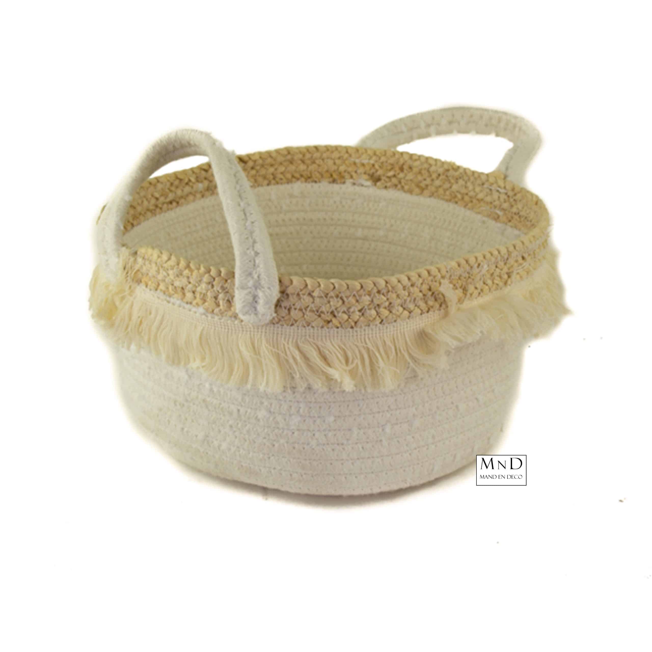 Mand katoen met touw L 28x28xH15cm van €11.20 nu