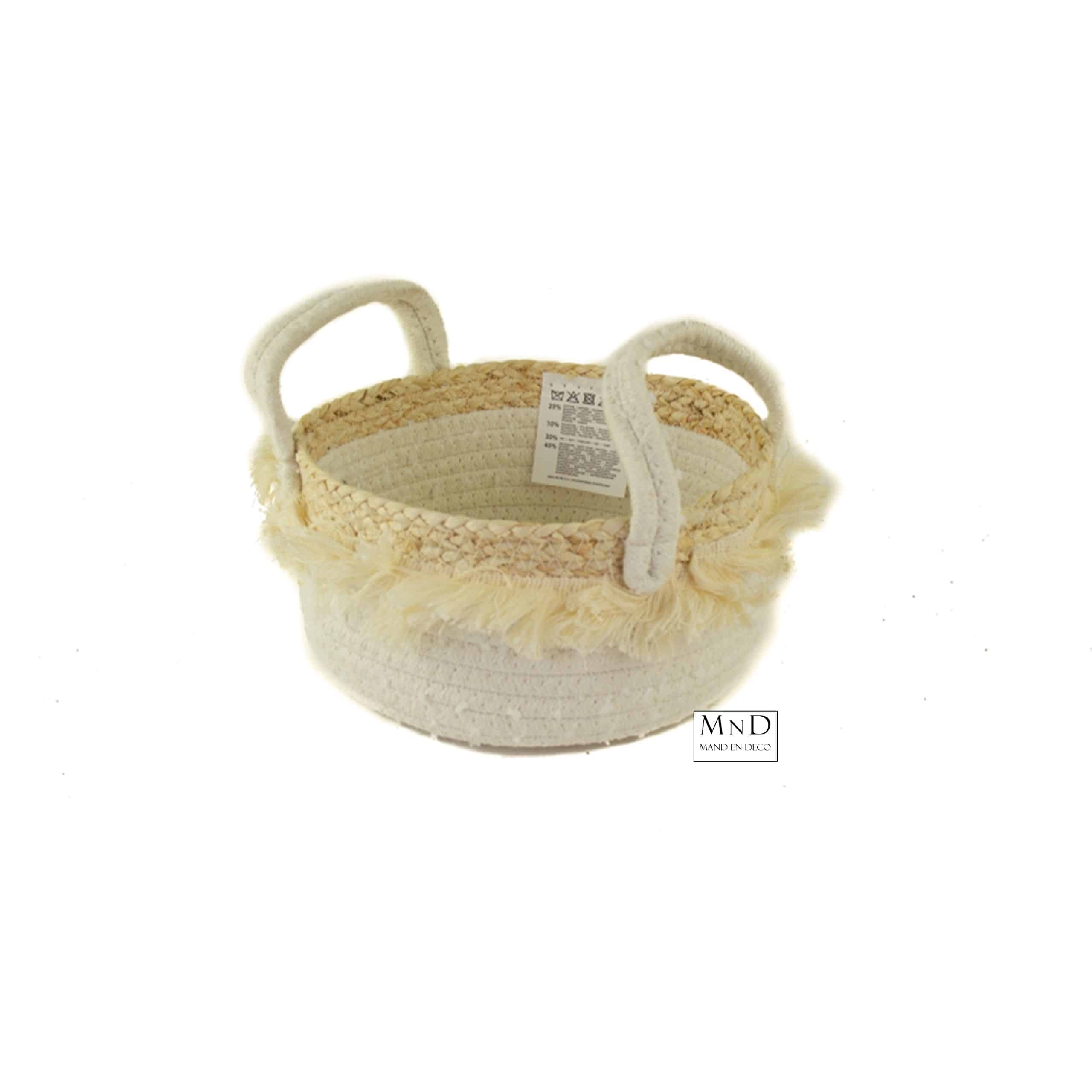 Mand katoen met touw S 20x20xH10cm van 6.95 nu