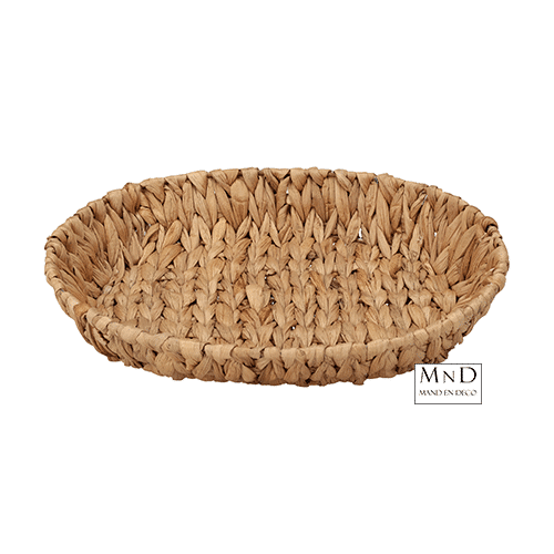 Mand ovaal waterhyacinth 34x28x6Hcm
