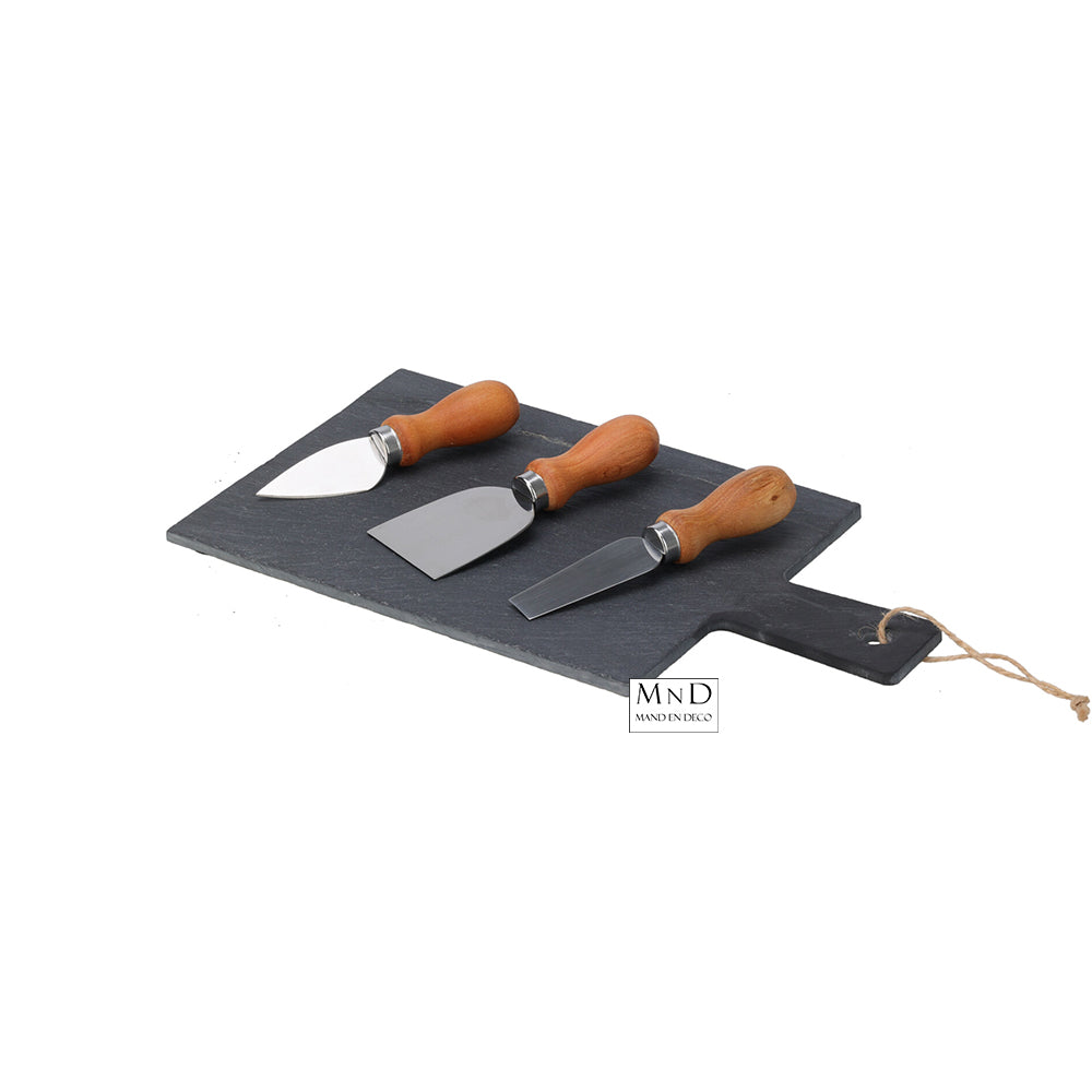Kaasplank set 4stuks leisteen bord 30x17x0.4cm