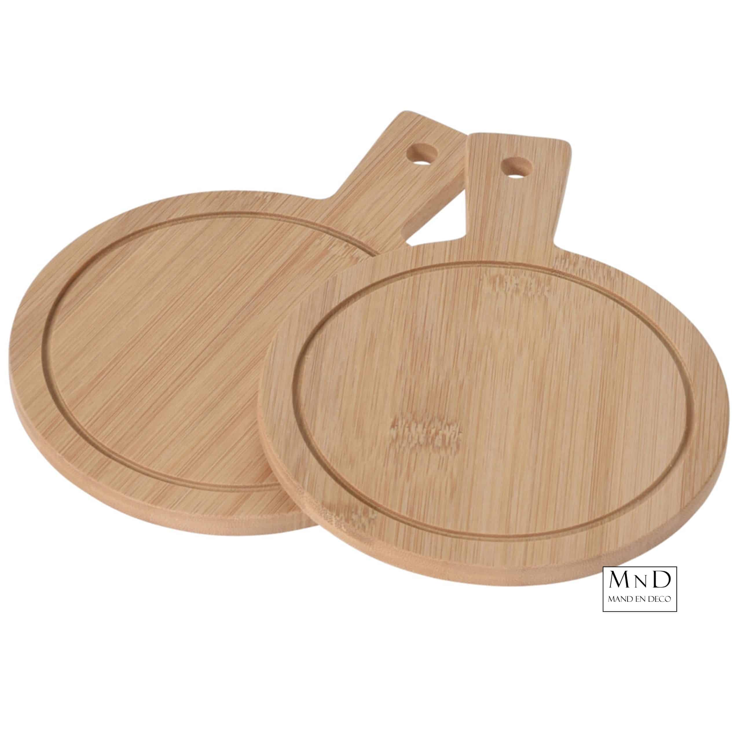 Serveerplankje Bamboe  rond, ø14x19cm