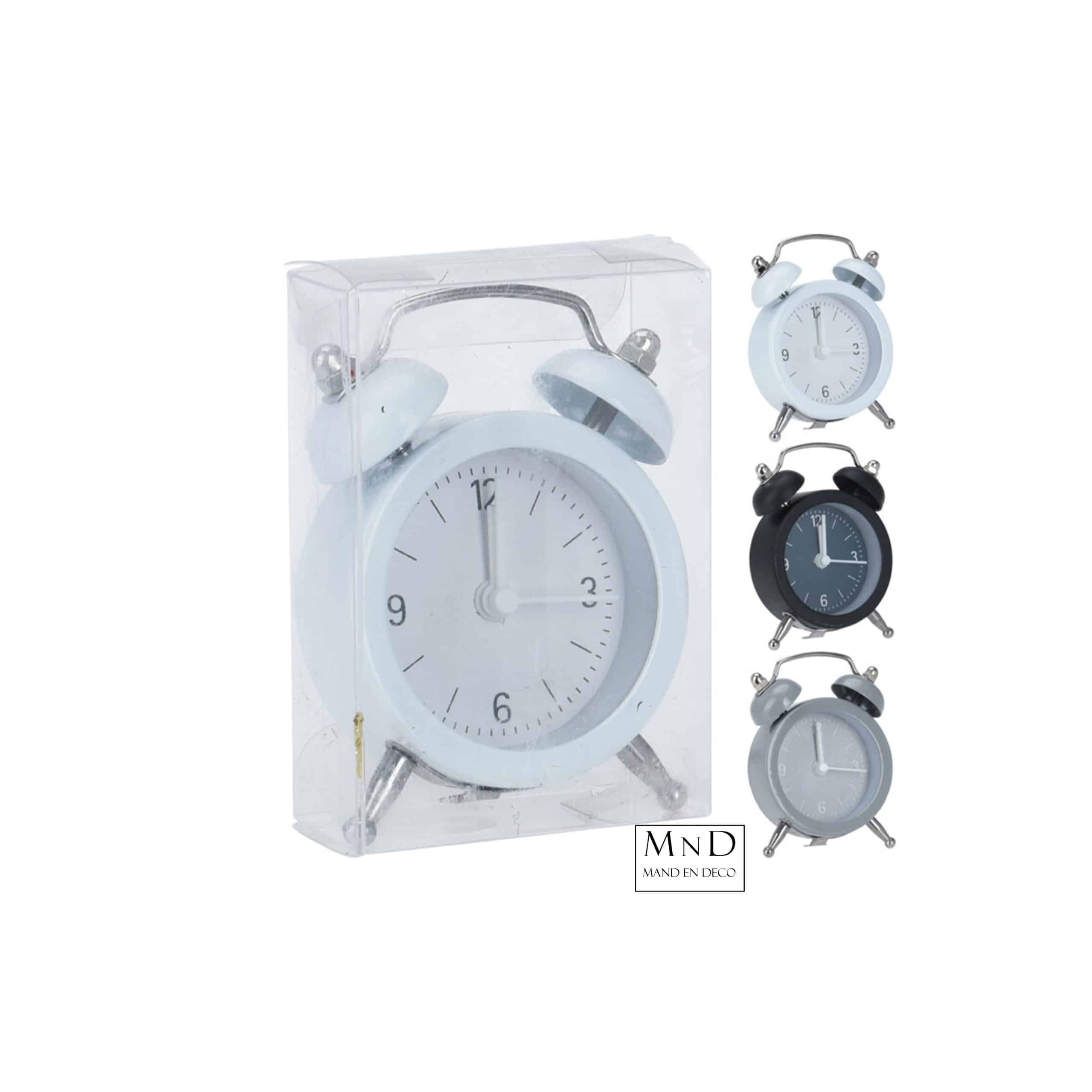 Wekker Mini 3 assorti incl. batterij 7cm