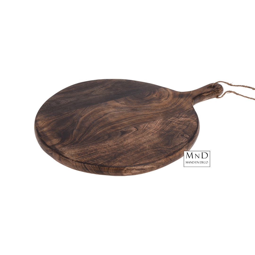 Mango kaasplank Marcus rond gebrand 40x2cm