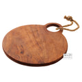 Mango kaasplank Sem rond donker bruin 30x25cm