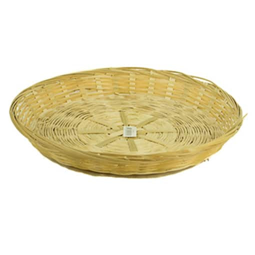Bamboe schaal rond laag 35x5cm
