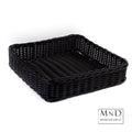 Kunststof broodmand, recht, zwart | Foodsafe | Premium | 40x40x10CM