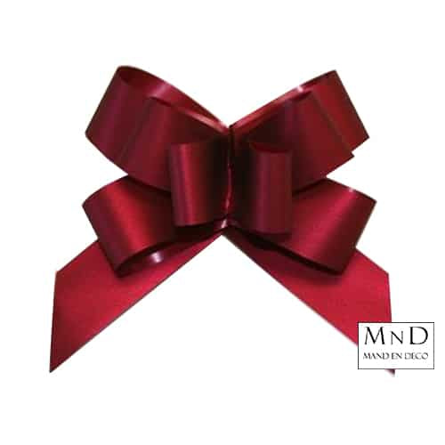 Trekstrikken metallic bordeaux 2cm 100 stuks