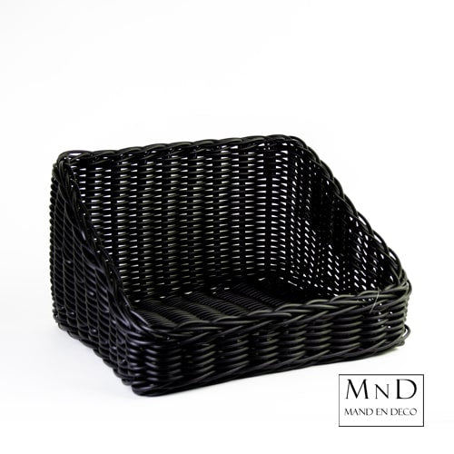 Buffetmand kunststof zwart 40x28x9/25cm
