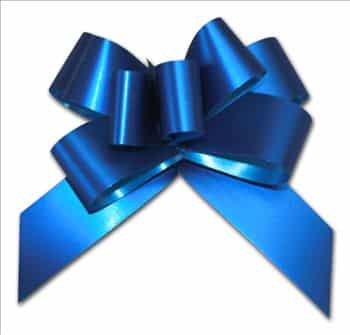 Trekstrikken metallic blauw 3cm 100 stuks