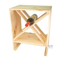 Houtenkist Naturel Wijnrek tafel model 40x27x50cm
