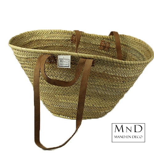 Strandtas Palm lang/kort hengsel 55x22x34cm