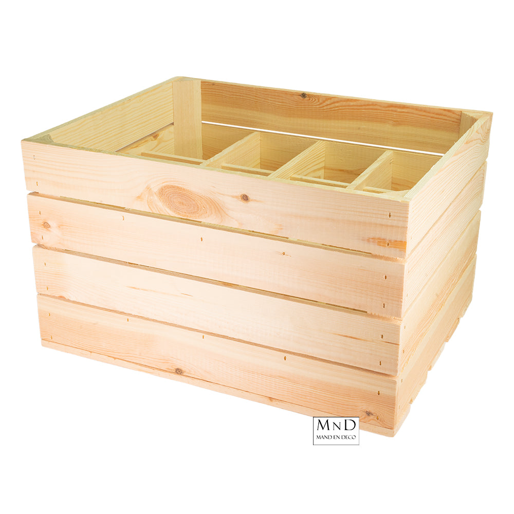 Houtenkist 12-vaks geschikt voor 12 flessen 50x40x30cm