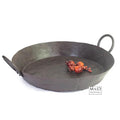 Oude KADHAI DECOR gelagen ijzer L 45x38x12cm