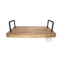 Kolossale Dienblad Mango Naturel met U handgrepen 45x24xh13cm FOODSAFE